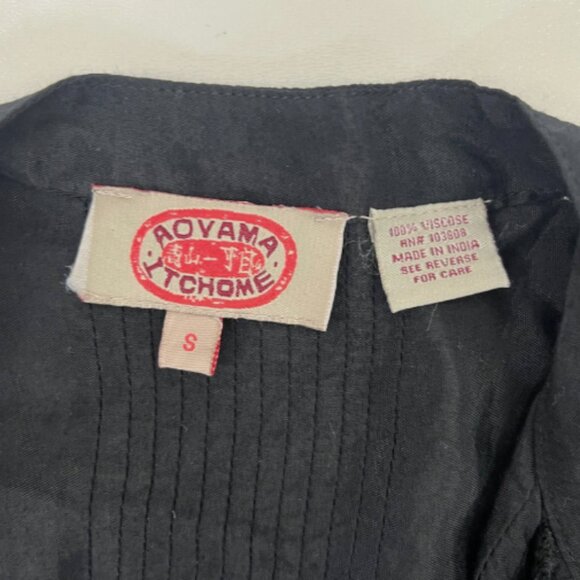 Aoyama Itchome Anthropologie Black Tuxedo Dress Asymmetrical 100% Viscose - Picture 10 of 11